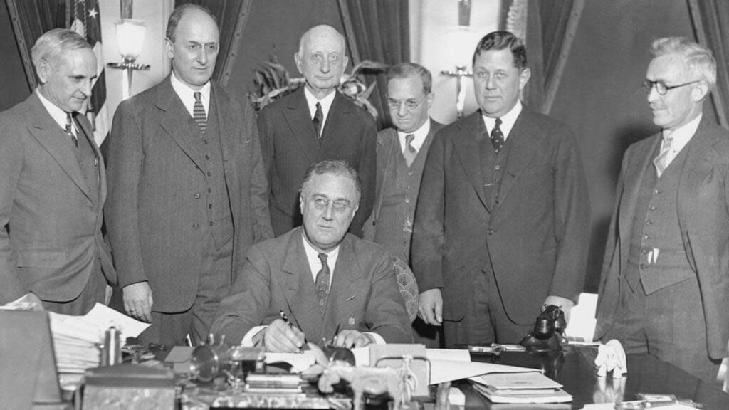 FDR Signing the Gold Bill