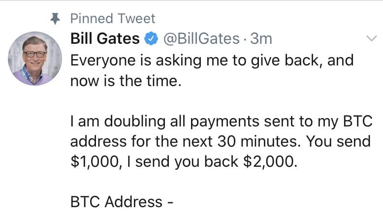 Bill Gates BTC Tweet